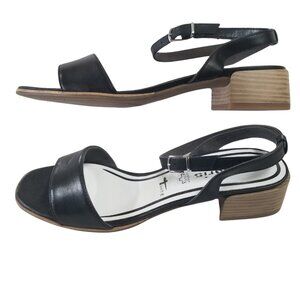 Tamaris Odette Black Leather Sandal, US size 10, New in Box
